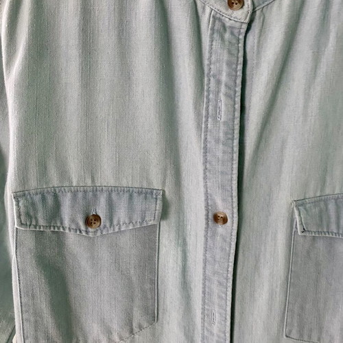Long denim shirt like new, size L, blue