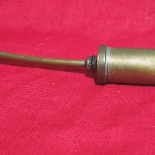 Brass oil pump used, old, 40 cm length