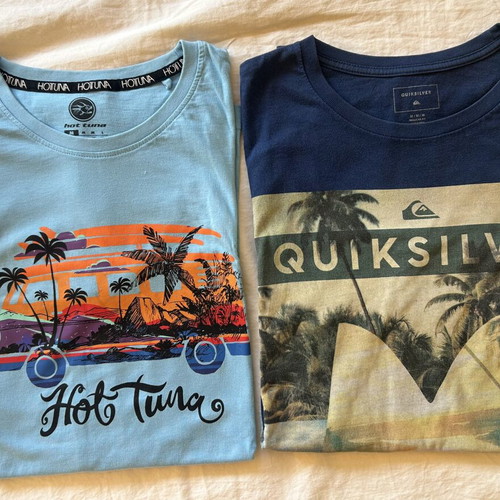 Surf T-Shirts Quiksilver & Hot Tuna size M like new