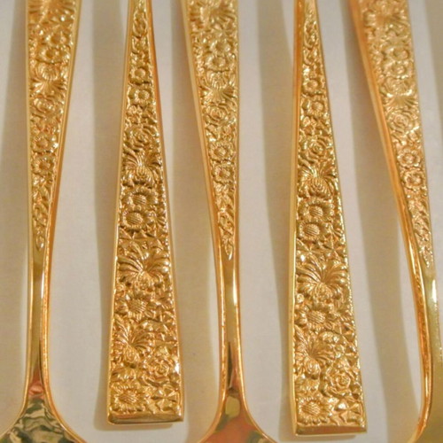 Cosmos Golden Fresco Cutlery Set 100 Pieces Gold Plated New
