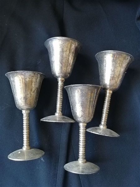  Silver plated goblets