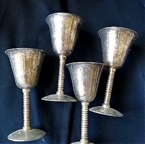 Silver plated goblets