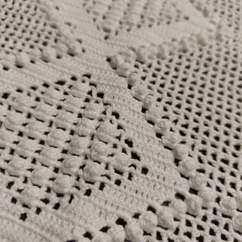 Handmade knitted blanket like new, dimensions 180x200