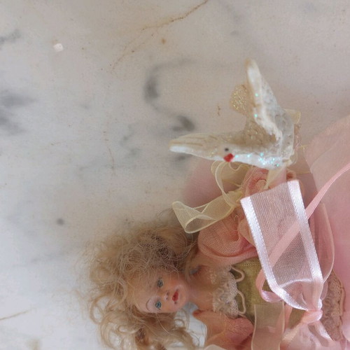 Handmade fairy new with dove decoration