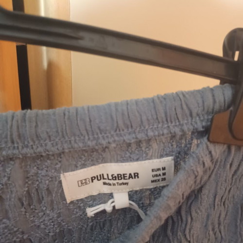 Pull & Bear fabric pants, size M, blue
