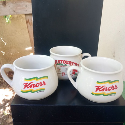 Knorr promotional bowl mugs pack of 3 used
