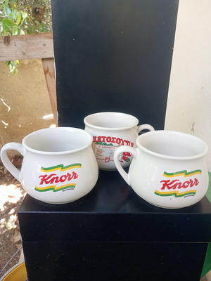 Knorr promotional bowl mugs pack of 3 used