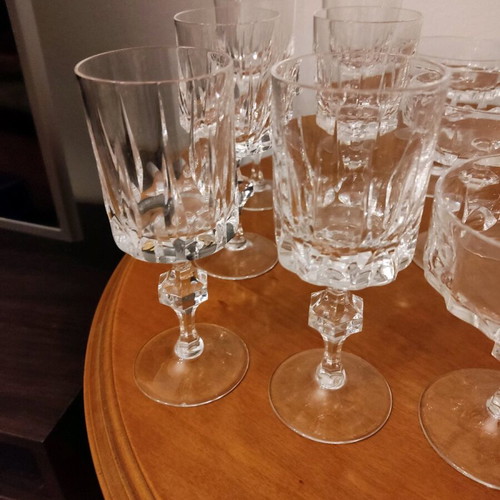 Vintage wine, liqueur and cocktail glasses like new, set of 18