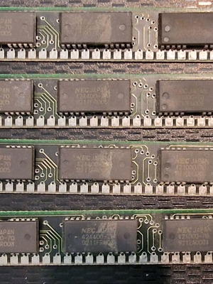 Vintage RAM 4MB 30-pin SIMM NEC Japan used set of 4