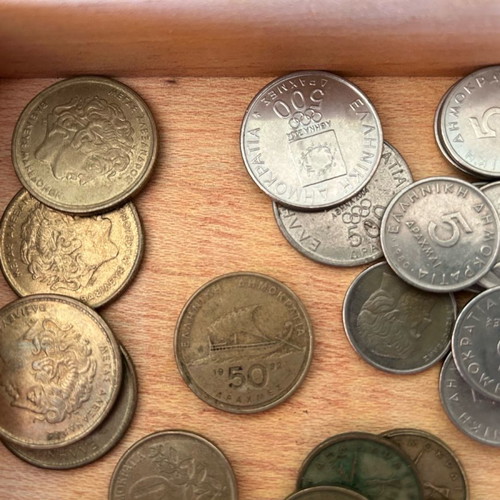 Συλλογή ελληνικών νομισμάτων μεταχειρισμένη 1976-2000, 104 τεμάχια