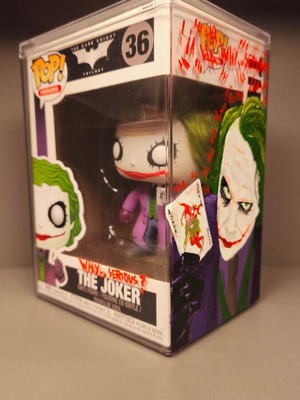 Funko Pop The Joker #36 with custom painted acrylic protector