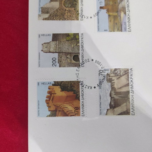 Collectible first issue stamps lighthouses, castles and monuments