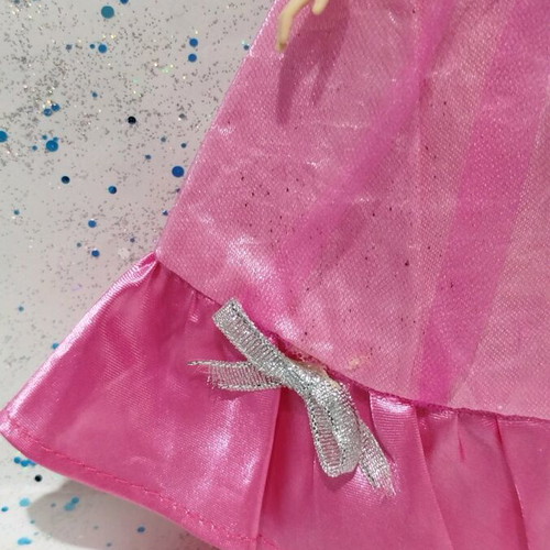 Barbie Pixie like new with pink satin and tulle gown