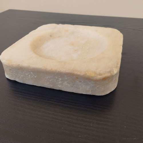 Marble ashtray used, whole piece 2 kg