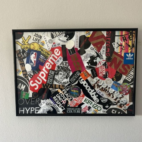 Custom frame with patches, new