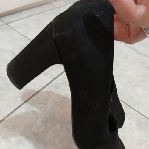 Satin shoes size 40 black used, very good condition