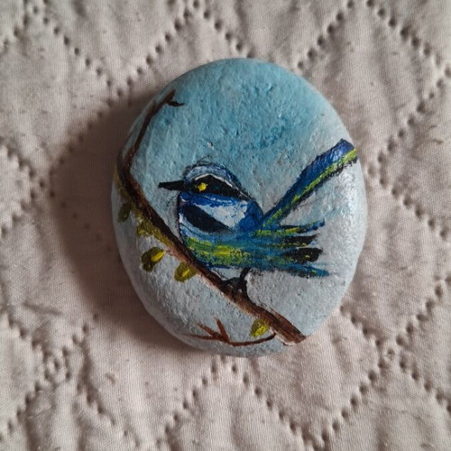 Hand-painted stone decoration