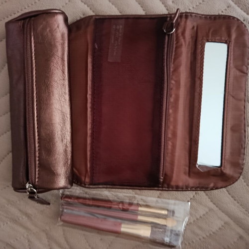 Lancaster makeup brush set with three brushes, new