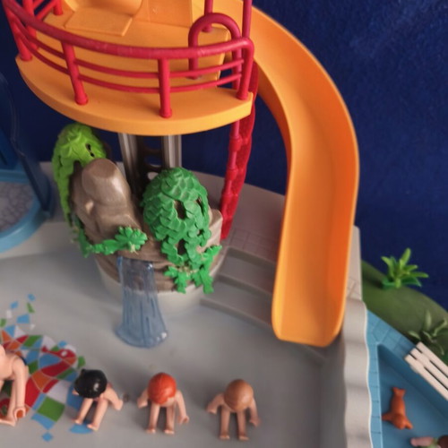 Playmobil pool with family figures and accessories