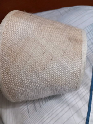 Small lamp shade used, beige with small mark