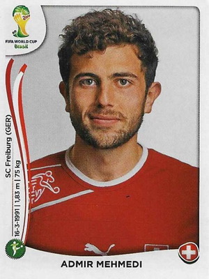 Panini FIFA World Cup Brazil 2014 sticker Admir Mehmedi like new