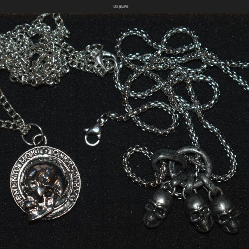 Gothic Style Pendants Pack of 2, Simple Steel