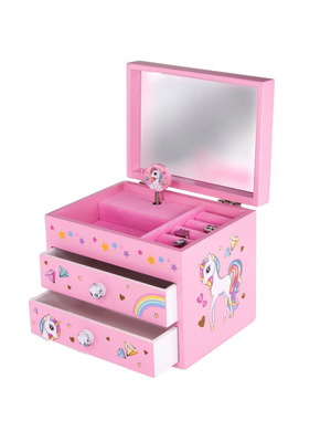 Tinka jewelry box with music and unicorn new