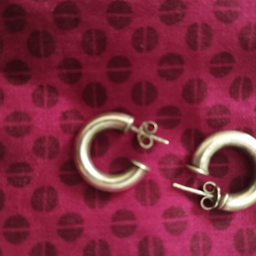 Silver hoop earrings, 1990s