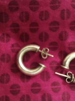 Silver hoop earrings, 1990s