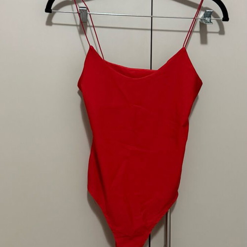 Zara red bodysuit like new with thin straps