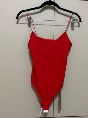 Zara red bodysuit like new with thin straps