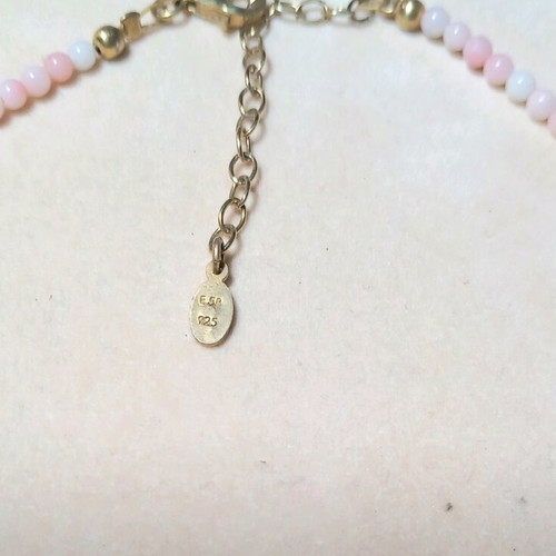 Gregio necklace like new with 925 silver and pink coral