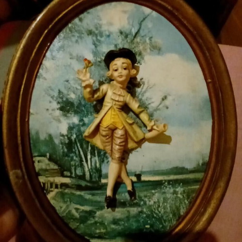Old framed art print