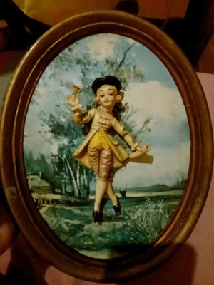 Old framed art print