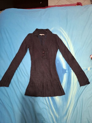 Knitted fitted blouse used, size M, purple, Tarifa Soul