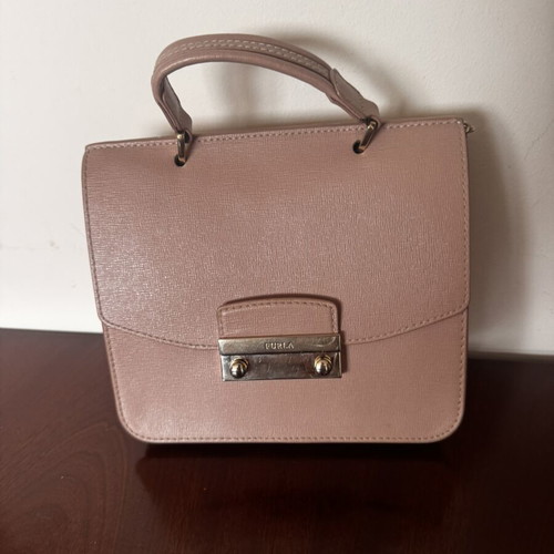Furla Julia shoulder bag, beige and pink