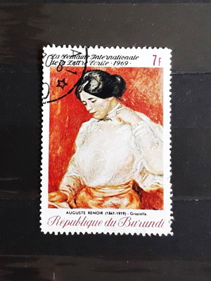 Γραμματόσημο Burundi 1969 Σαν καινούργιο, ζωγραφιά Graziella από Auguste Renoir
