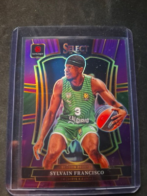 2025-26 Panini Select EuroLeague Purple Prizm #156 Sylvain Francisco κάρτα σαν καινούργιο