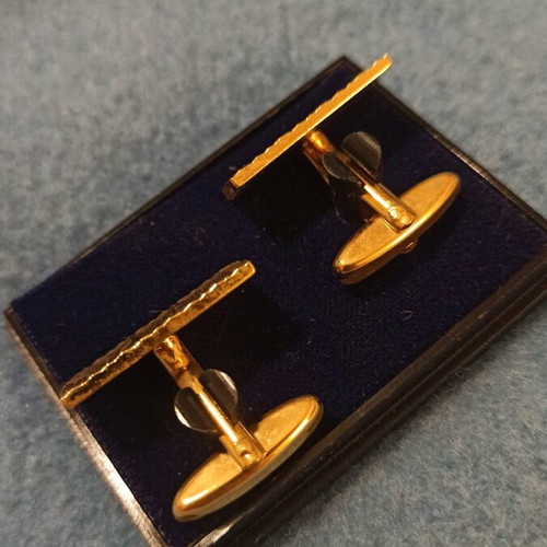 Rowi gold-plated cufflinks new, unused for shirt