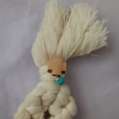 Knitted Keychain trendy, beige