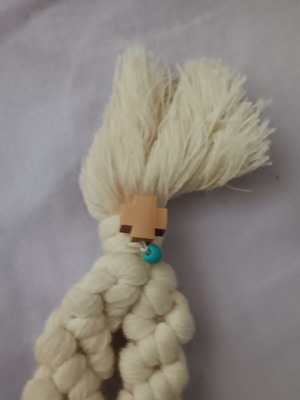 Knitted Keychain trendy, beige