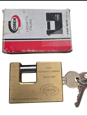Corbin 60mm brass padlock type 'taco' new