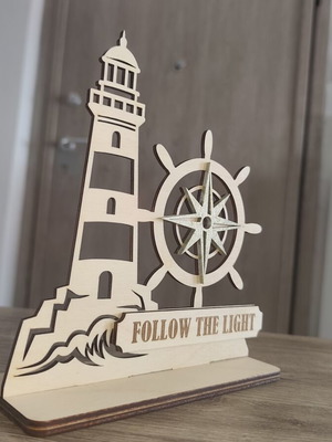 Handmade Wooden Decorative Sign Follow the Light new