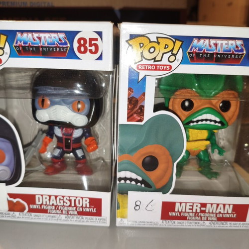 Dragstor and Mer-Man vinyl figures new
