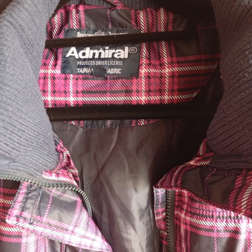 Admiral plaid women's jacket Large like new with hood and fur