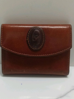 Gross Salvadores leather card holder used, brown