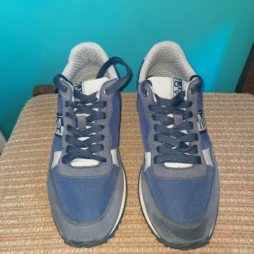 Napapijri men's sports shoes like new, white and blue