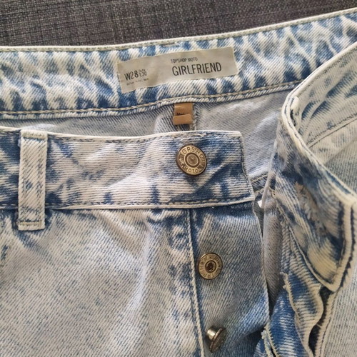 Topshop women's jeans used, Girlfriend style, size S