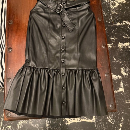Faux leather skirt Bershka size S new with tags black