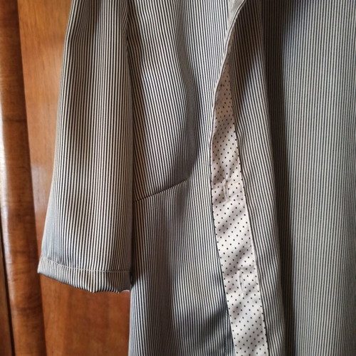 Raxevsky women's summer shirt refurbished, medium size, gray with stripes